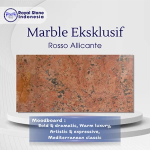 Batu Marmer Rosso Alicante – Marmer Merah Premium Bold untuk Interior Mewah & Statement Design