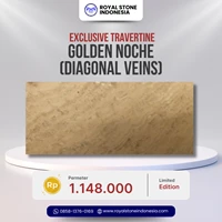 Batu Alam Travertine Golden Noche (Diagonal Veins)