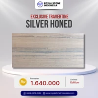 Batu Alam Travertine Silver Honed