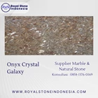 Batu Alam Onyx Crystal Galaxy – Onyx Kristal Orange Gold & Blue Translucent 5