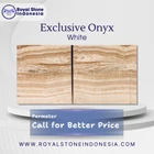 Onyx White Premium Import – Batu Onyx Putih Translucent Mewah 1