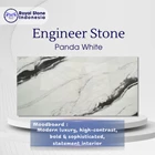 Engineered Stone Panda White Polished – Premium Quartz Slab untuk Proyek Komersial & Residensial 1