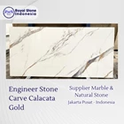 Engineer Stone Carve Calacatta Gold Polished – Premium Large Slab Marble Look for Commercial & Residential Projects 3