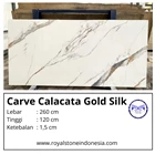 Engineer Stone Carve Calacatta Gold Polished – Premium Large Slab Marble Look for Commercial & Residential Projects 4
