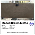 Engineer Stone Mocha Brown Matte – Solid Surface Industrial Slab 2