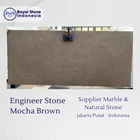 Engineer Stone Mocha Brown Matte – Solid Surface Industrial Slab 4