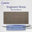 Engineer Stone Mocha Brown Matte – Solid Surface Industrial Slab 1
