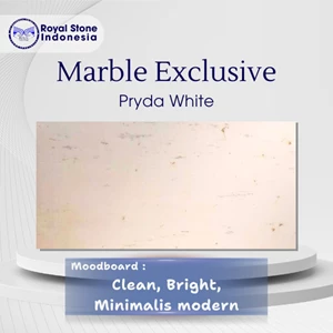 Marmer Pryda White Premium – Natural Soft White Marble untuk Lantai & Interior Minimalis Elegan