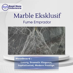MARBLE FUME EMPERADOR – Marmer Abu Mewah dengan Urat Putih Dramatis