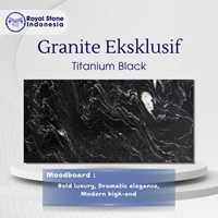Granit Titanium Black Premium – Exotic Black Granite Corak Dramatis untuk Interior Mewah dan Statement