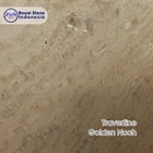 Batu Travertine Golden Noche Premium – Golden Beige Natural Vein 2