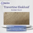 Batu Travertine Golden Noche Premium – Golden Beige Natural Vein 1