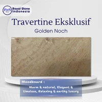 Batu Travertine Golden Noche Premium – Golden Beige Natural Vein 