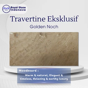 Batu Travertine Golden Noche Premium – Golden Beige Natural Vein 