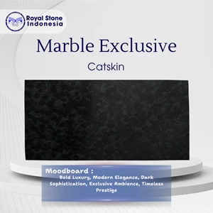 Marmer Catskin Black Premium Eksklusif