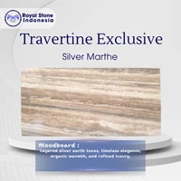Travertine Silver Marthe Premium Elegan