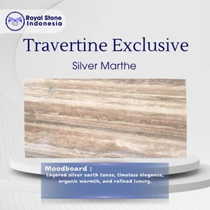 Travertine Silver Marthe Premium Elegan