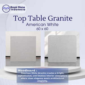 Top Table Granite American White 60 x 60 cm