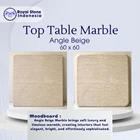 Top Table Marble Angle Beige 60x60 1