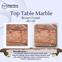 Top Table Marble Brown Forest 60 x 60