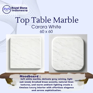 Top Table Marmer Carrara White 60 x 60