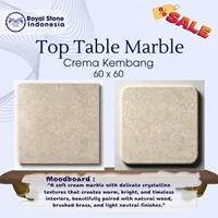 Top Table Marble Crema Kembang 60 x 60