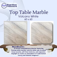 Top Table Marble Volcano White 60 x 60