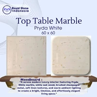 Top Table Marble Pryda White 60 x 60