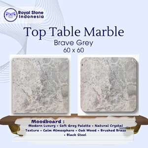 Top Table Marmer Brave Grey 60 x 60